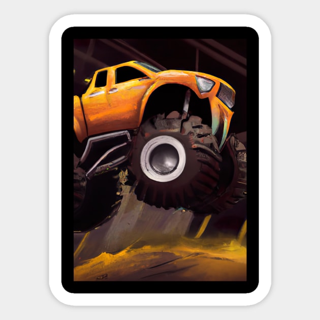 Monster Truck in Arena Sticker by maxcode